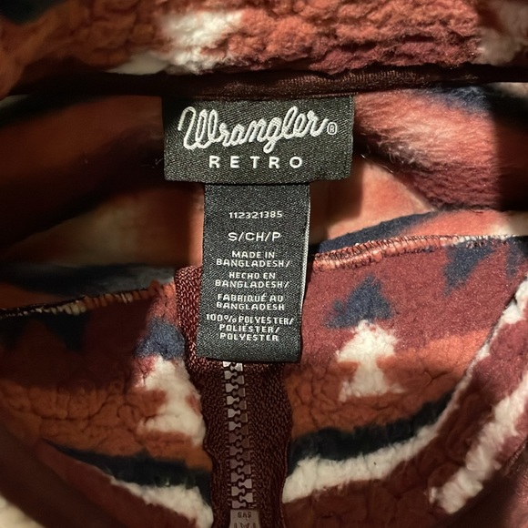 NWT Wrangler Retro Fleece Half Zip Fleece Pullover Aztec Print Womens size Small - Picture 5 of 5